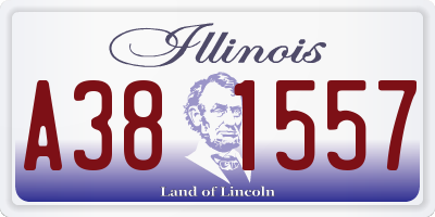 IL license plate A381557