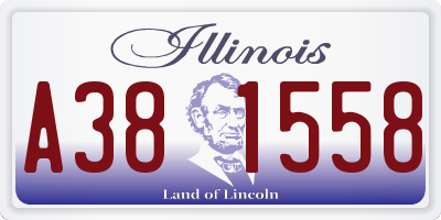 IL license plate A381558