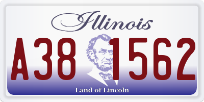 IL license plate A381562
