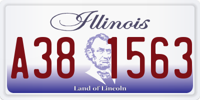 IL license plate A381563