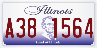 IL license plate A381564