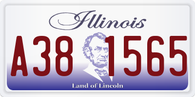 IL license plate A381565