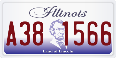 IL license plate A381566