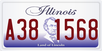 IL license plate A381568