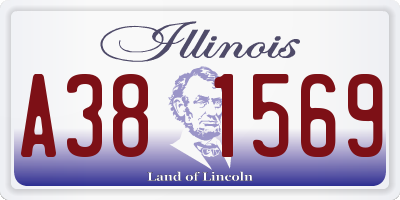 IL license plate A381569