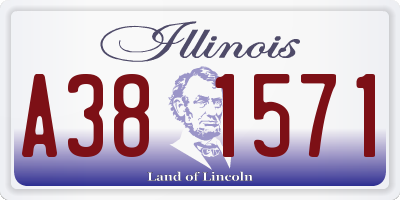 IL license plate A381571