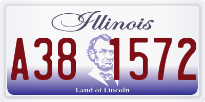 IL license plate A381572