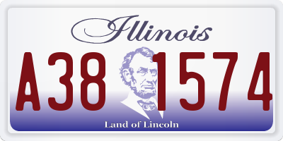 IL license plate A381574