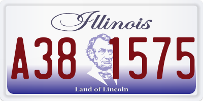 IL license plate A381575