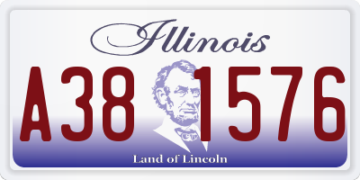 IL license plate A381576