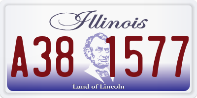 IL license plate A381577