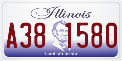 IL license plate A381580