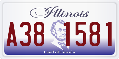 IL license plate A381581