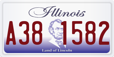 IL license plate A381582