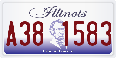 IL license plate A381583