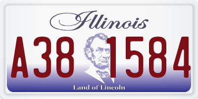 IL license plate A381584