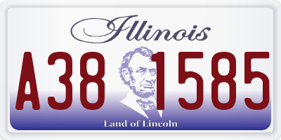 IL license plate A381585
