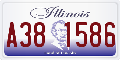 IL license plate A381586