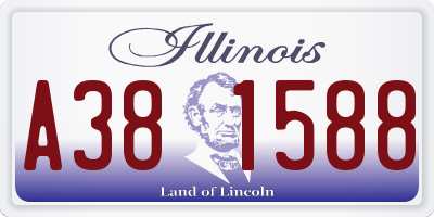 IL license plate A381588