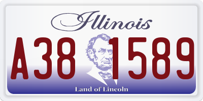 IL license plate A381589