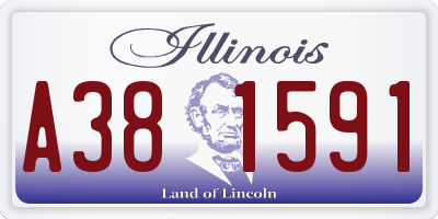 IL license plate A381591