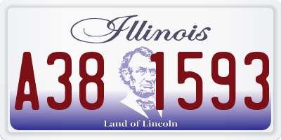 IL license plate A381593