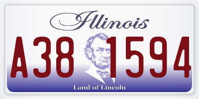 IL license plate A381594