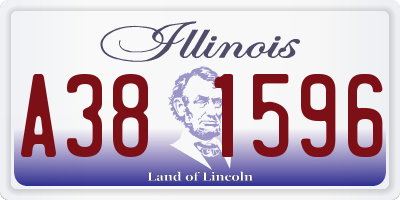 IL license plate A381596