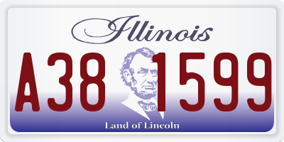IL license plate A381599