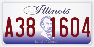 IL license plate A381604