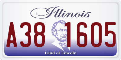 IL license plate A381605