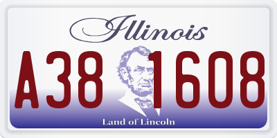 IL license plate A381608