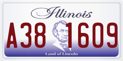 IL license plate A381609