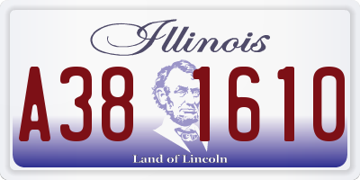 IL license plate A381610