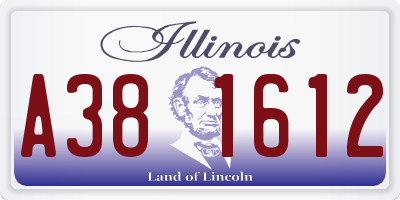 IL license plate A381612