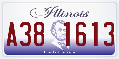IL license plate A381613