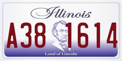 IL license plate A381614
