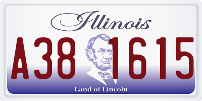 IL license plate A381615