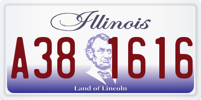 IL license plate A381616