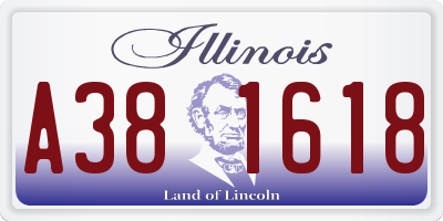 IL license plate A381618
