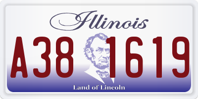 IL license plate A381619