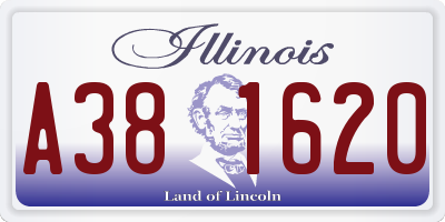 IL license plate A381620