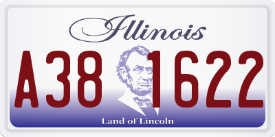 IL license plate A381622