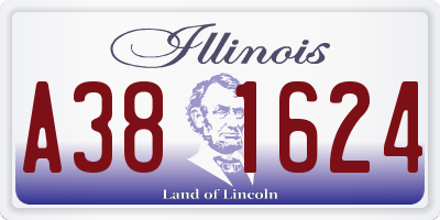 IL license plate A381624