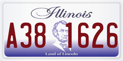 IL license plate A381626