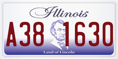 IL license plate A381630