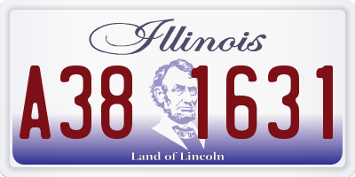 IL license plate A381631