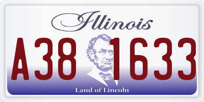 IL license plate A381633
