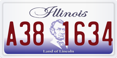 IL license plate A381634