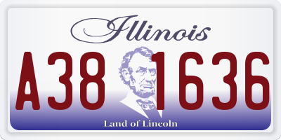 IL license plate A381636